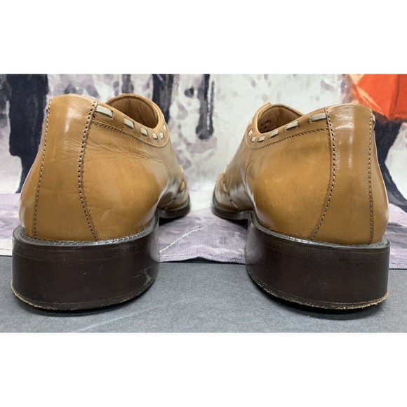Marco Vicci Premium Oxford Shoes Mens 10.5M ALTIMA Light Brown Stitched Brogue main image 10